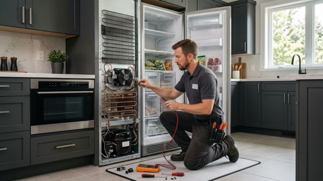 Freezer Repair in progress at a Las Vegas, NV home