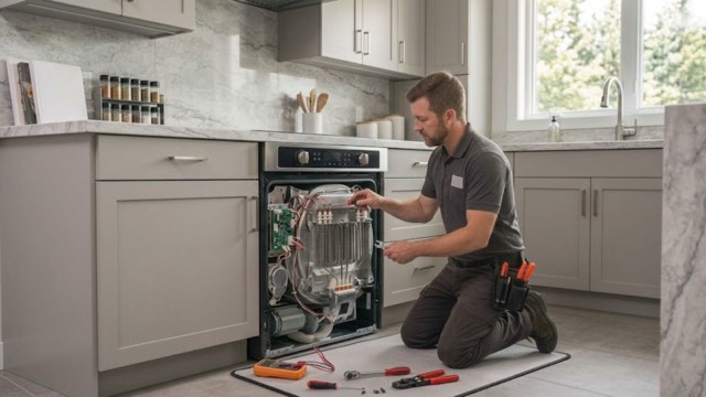 Oven & Stove Repair in progress at a Las Vegas, NV home