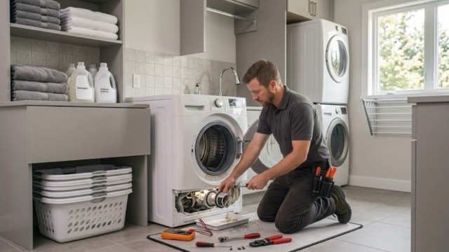 Washer Repair in progress at a Las Vegas, NV home